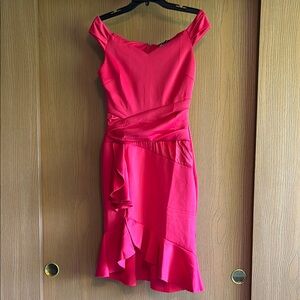 Elegant Pink Off-Shoulder Dress